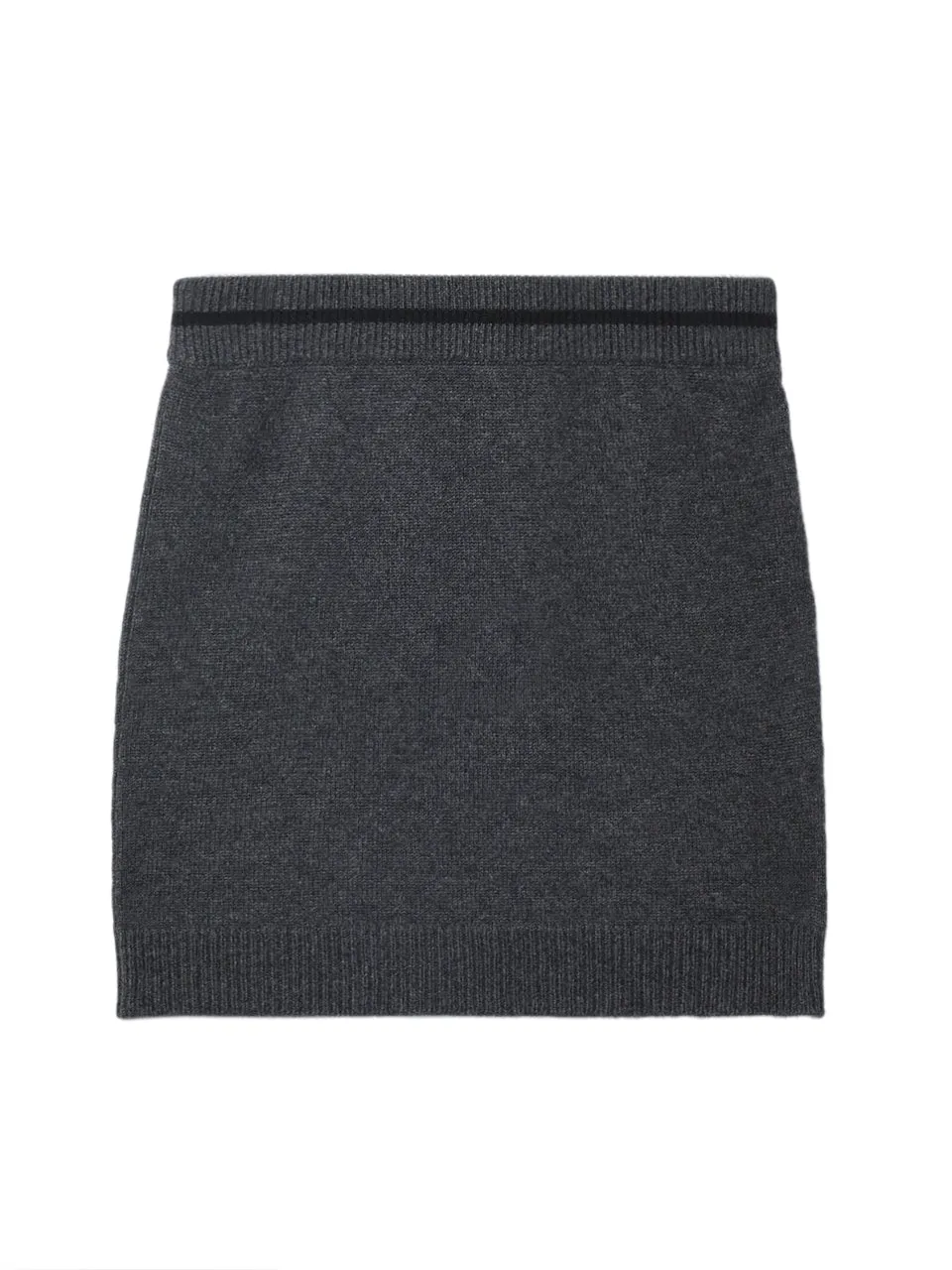 Cashmere Mini Skirt_Graphite