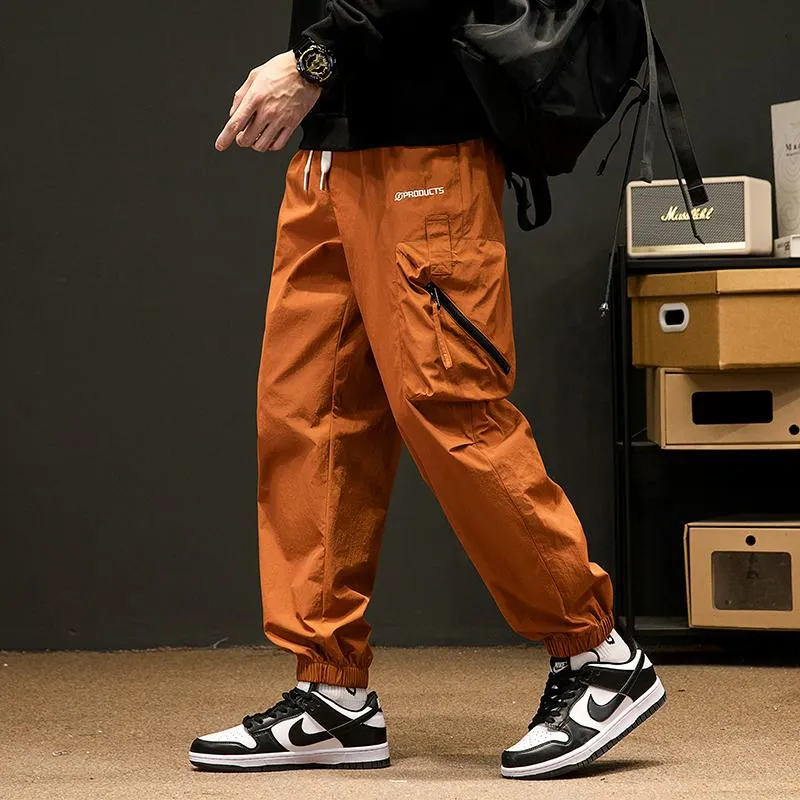 Casual Elasticity Tapered Thin Loose Fit Cargo Pants