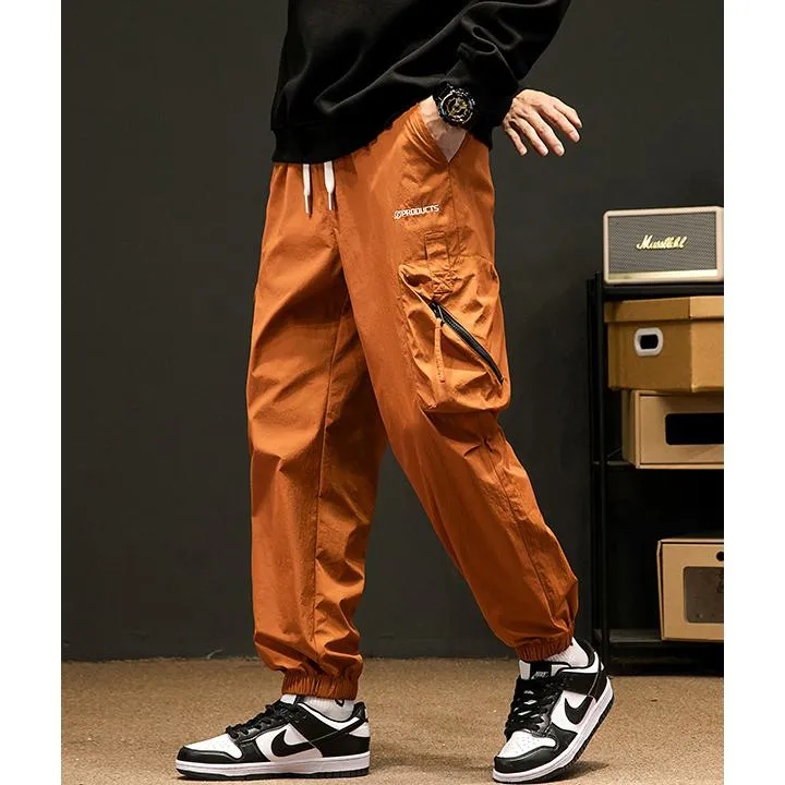 Casual Elasticity Tapered Thin Loose Fit Cargo Pants