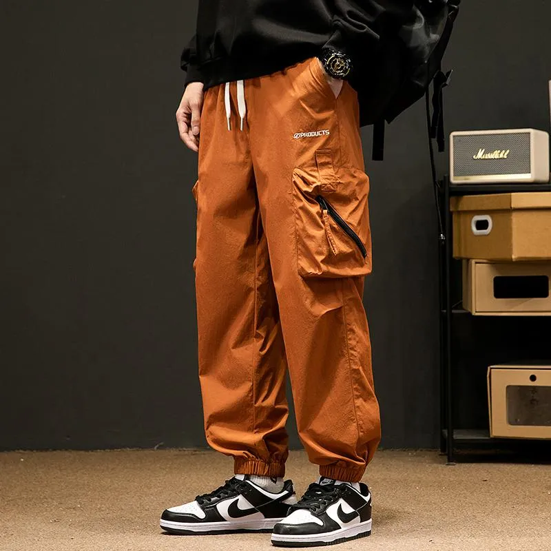 Casual Elasticity Tapered Thin Loose Fit Cargo Pants