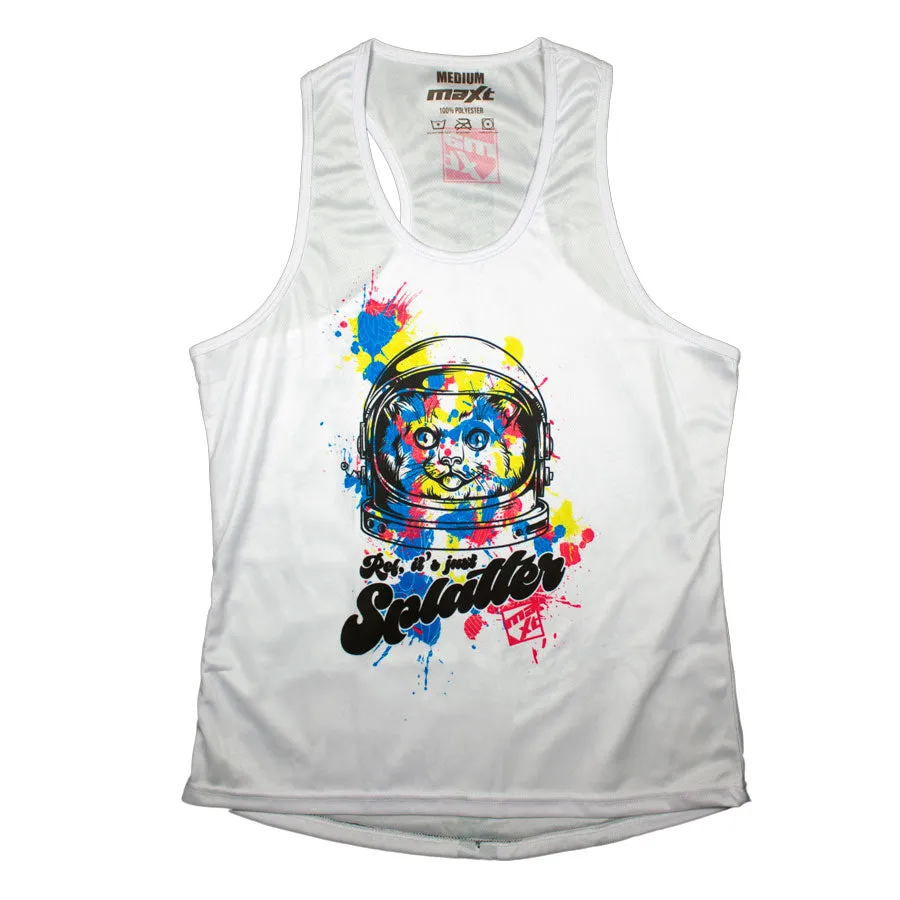 Cat Splatter Ladies Tank Top