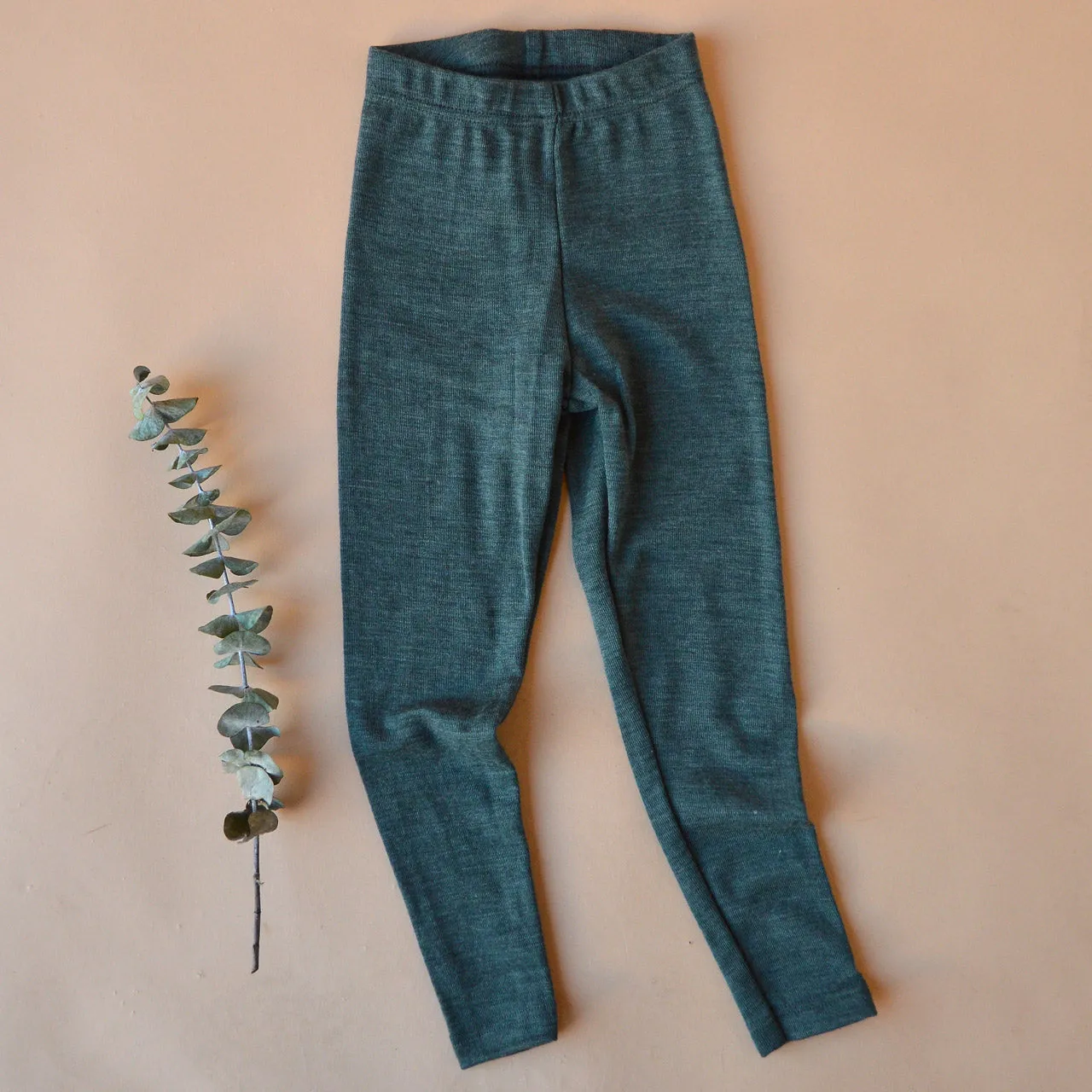 Child's Leggings 100% Organic Merino - Silver Spruce (3-8yrs)  *Limited Edition