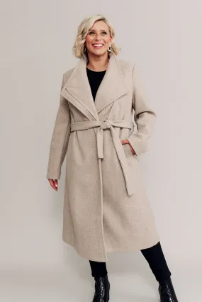 Choose You Beige Marle Tie Coat