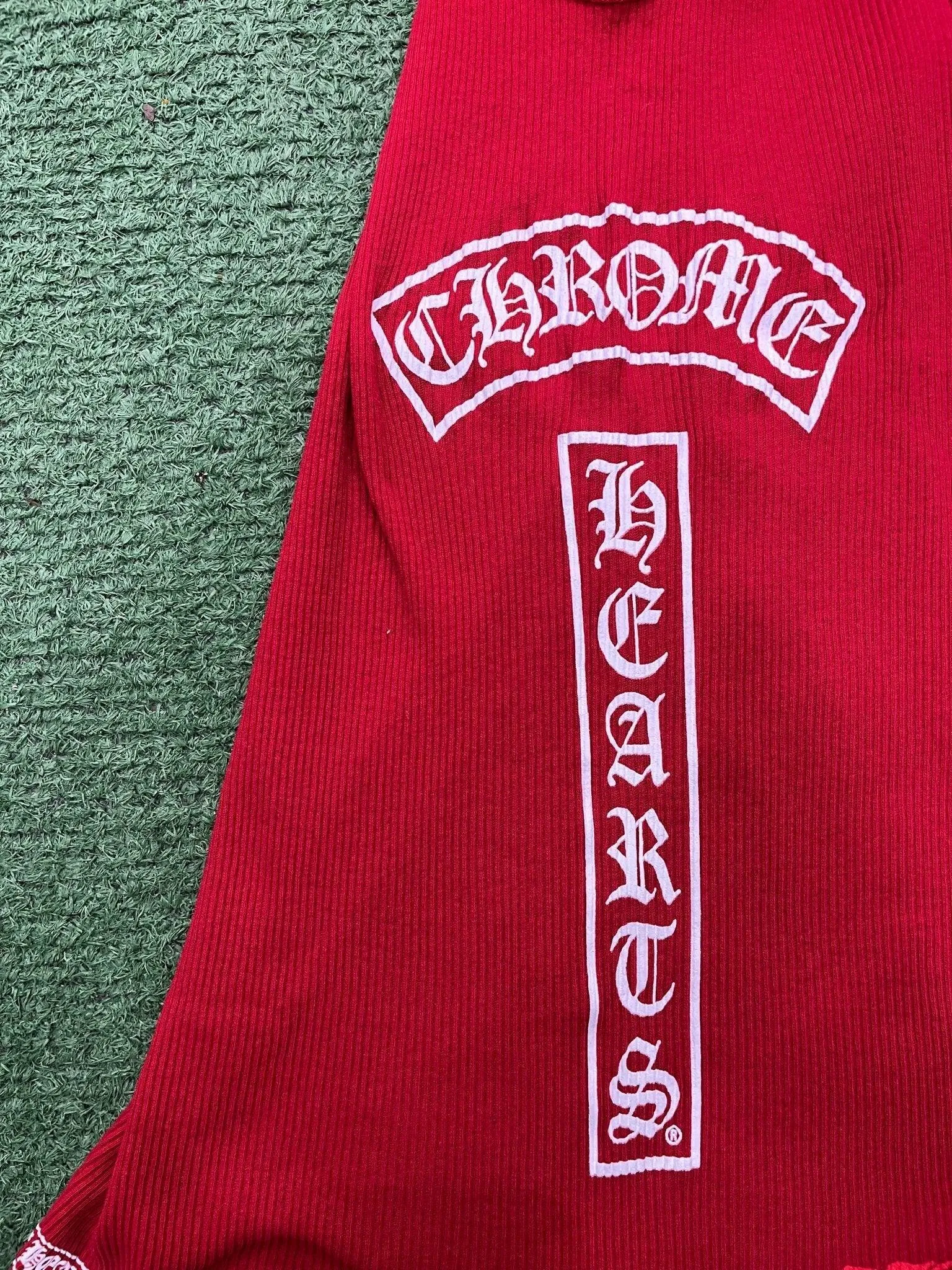 Chrome Hearts T-Bar Script Tank Top Red