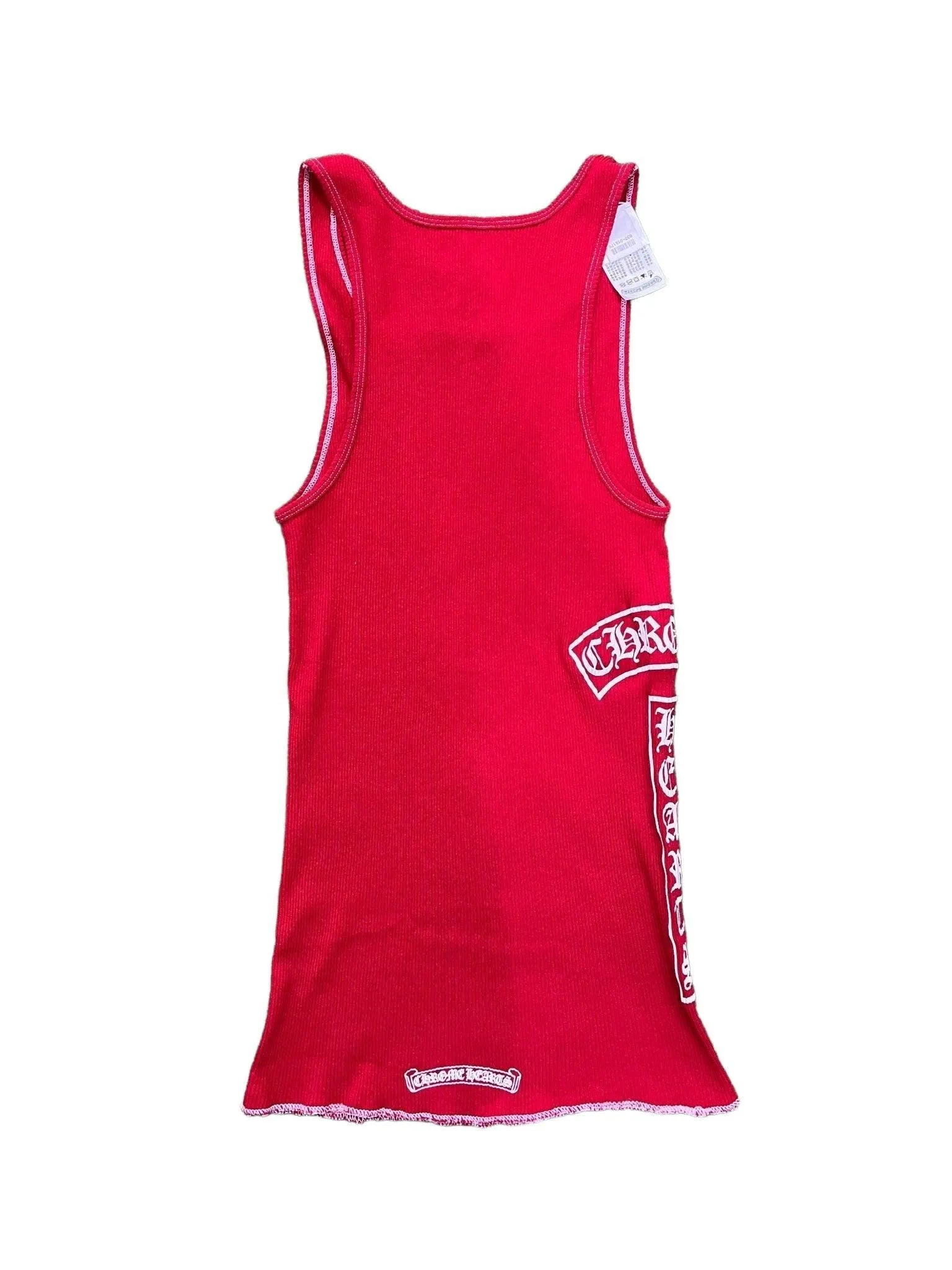 Chrome Hearts T-Bar Script Tank Top Red