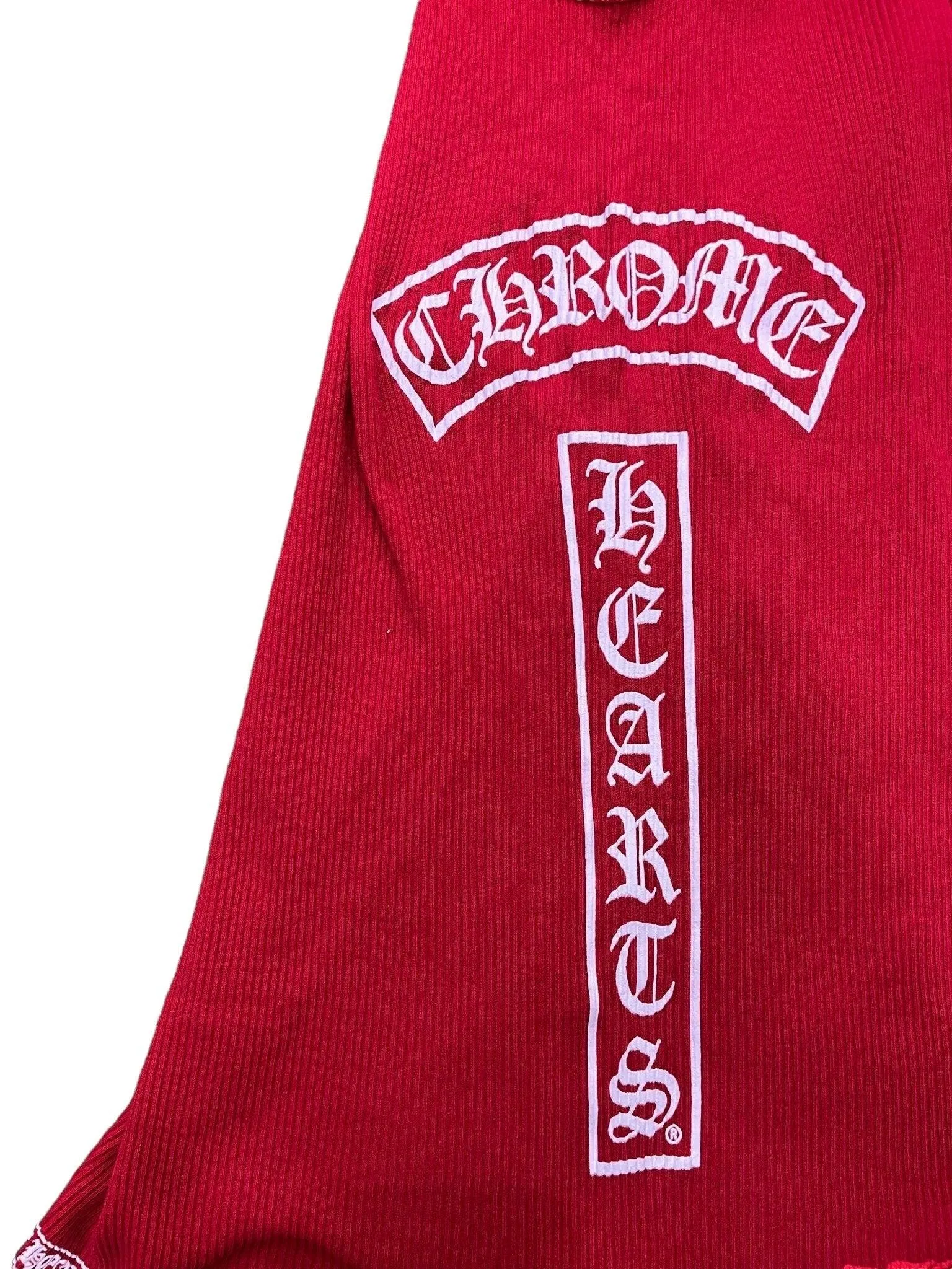 Chrome Hearts T-Bar Script Tank Top Red