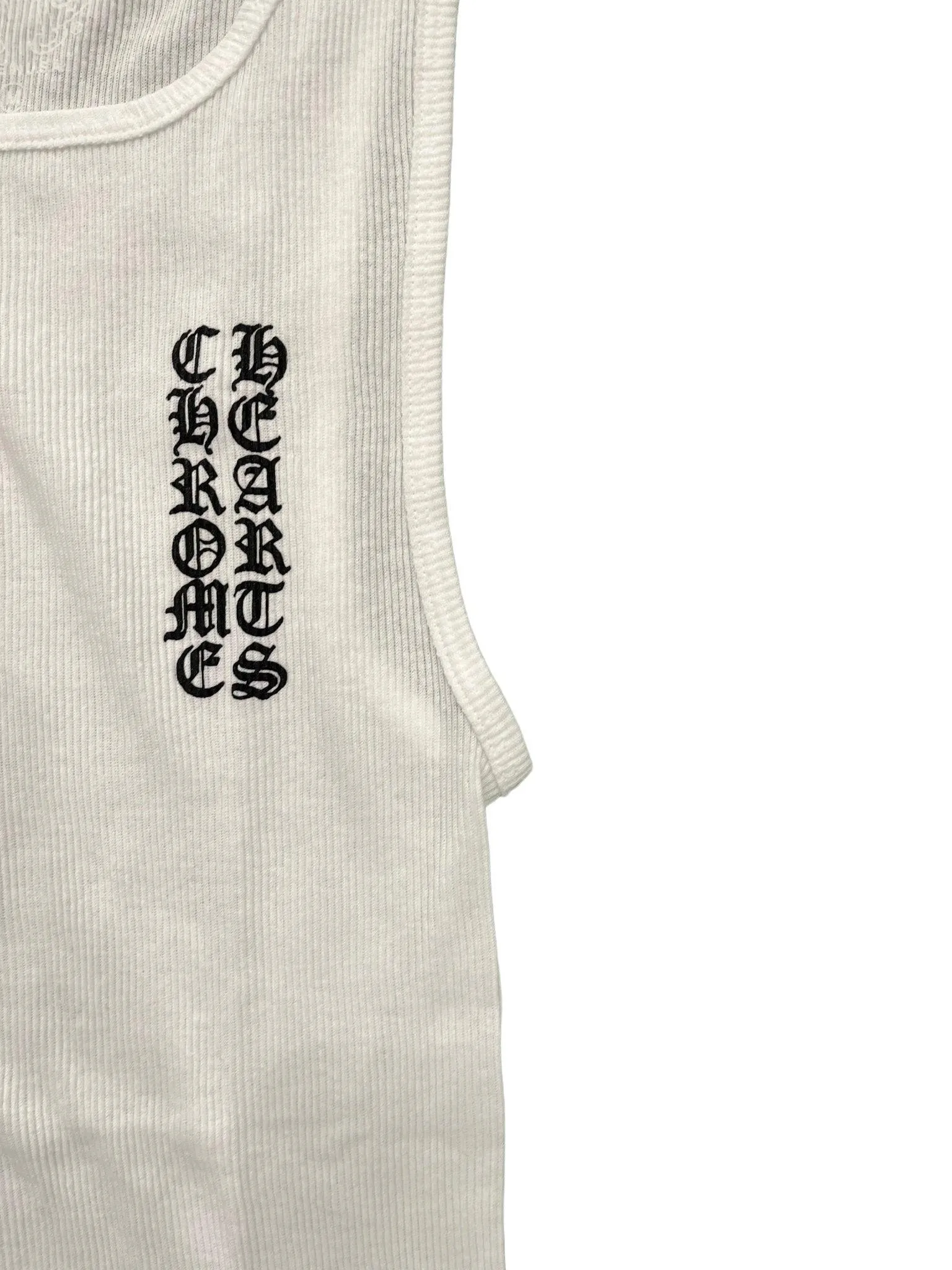 Chrome Hearts T-Bar Script Tank Top White