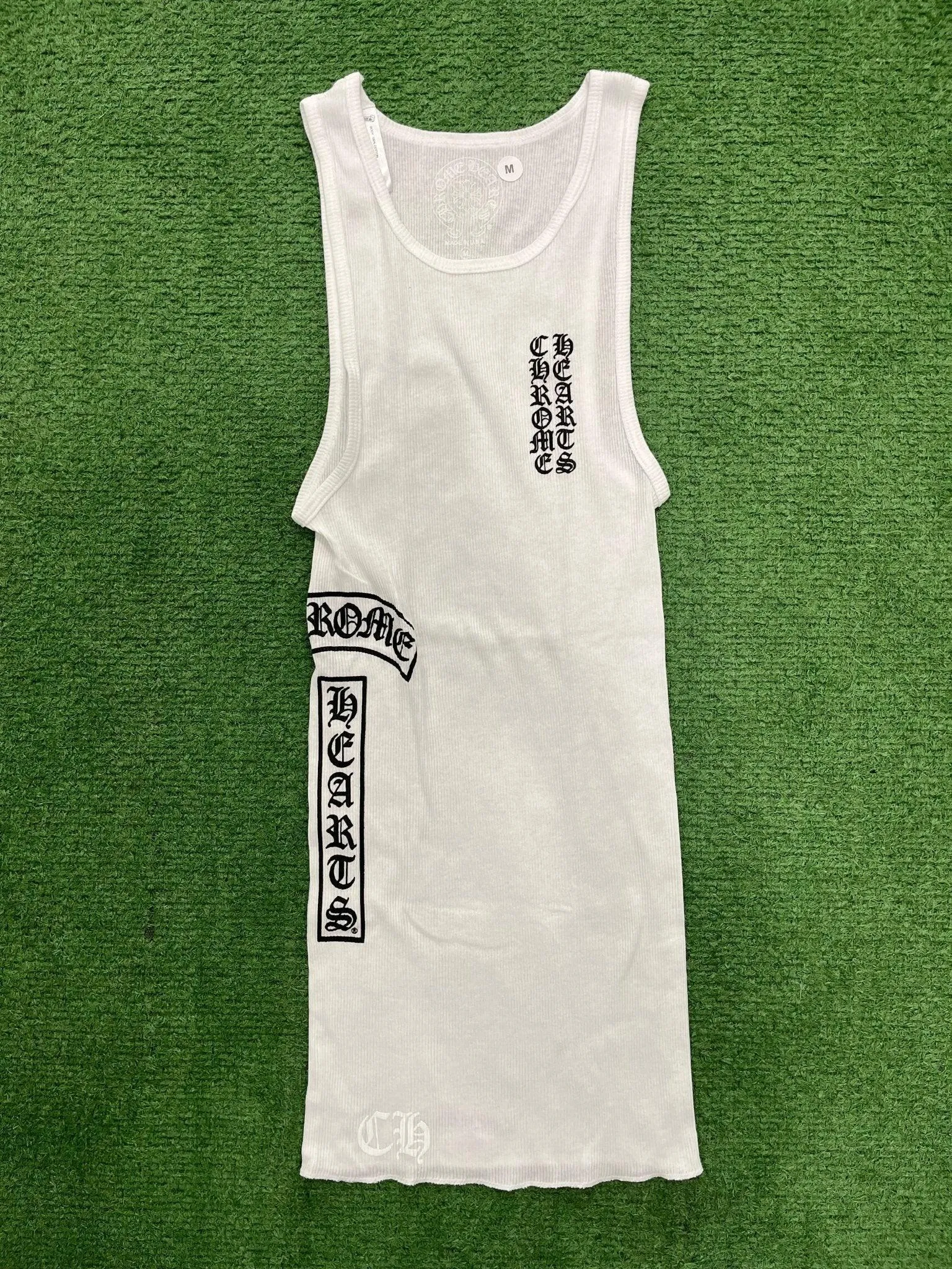 Chrome Hearts T-Bar Script Tank Top White