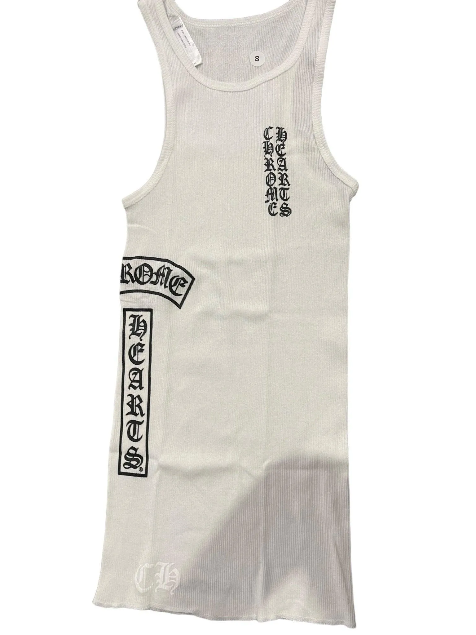 Chrome Hearts T-Bar Script Tank Top White