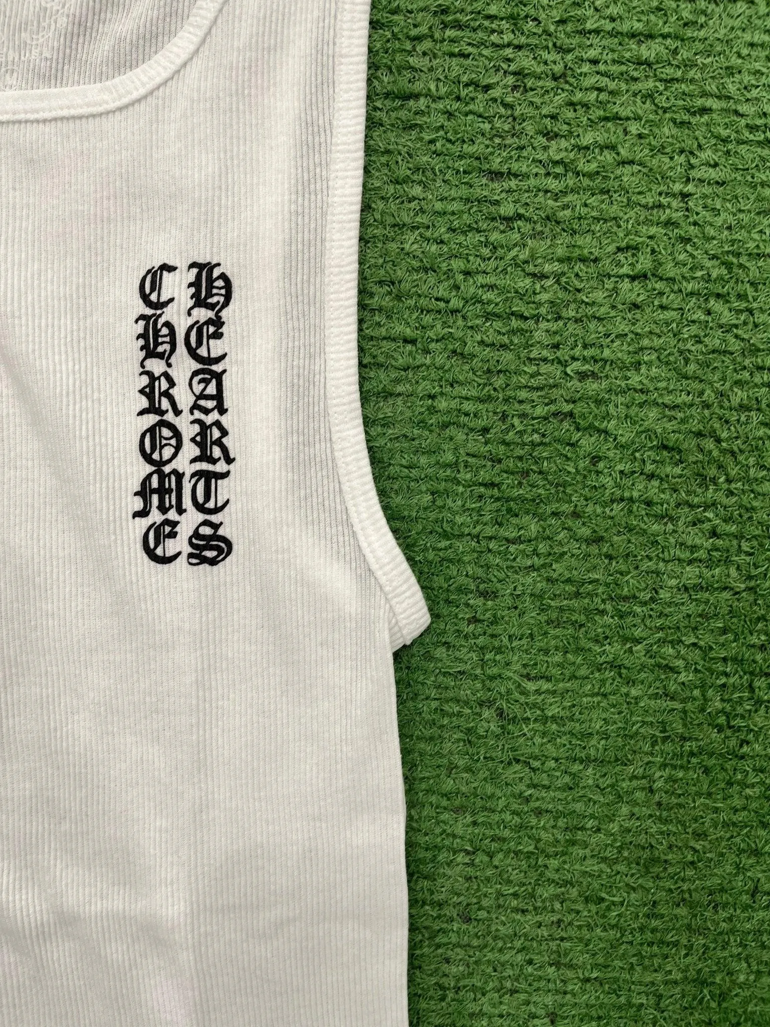 Chrome Hearts T-Bar Script Tank Top White