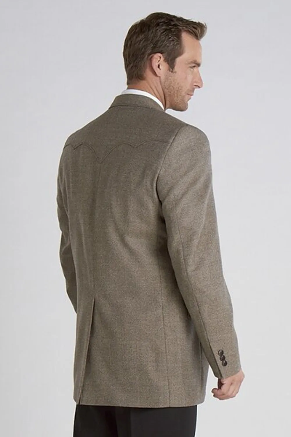 Circle S Mens Donegal Brown Wool Blend Plano Sport Coat 38 R