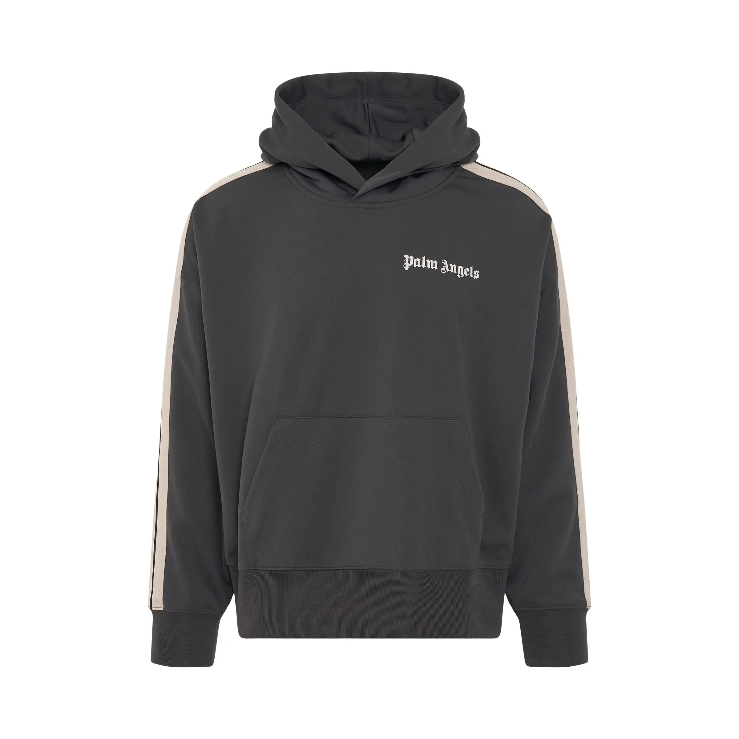 Classic Track Hoodie in Dark Grey/Off White