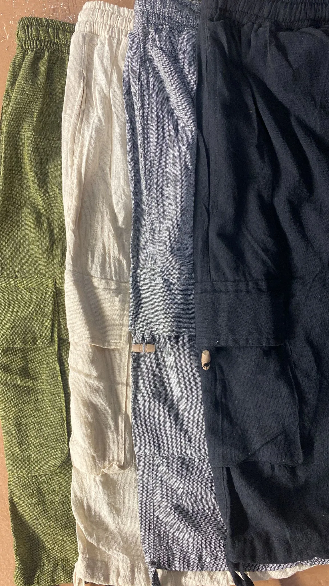 Cotton Cargo Pocket Shorts – Prepack of 4 Colors – Solid