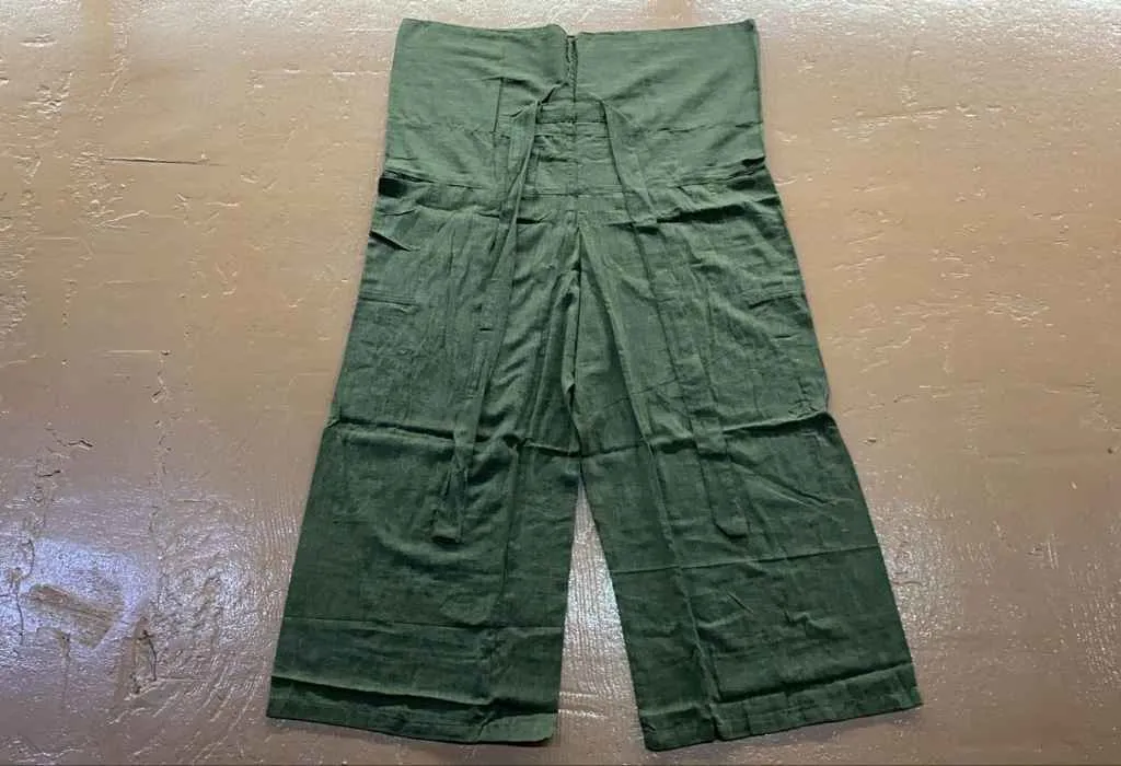 Cotton Thai Fisher Cargo Pocket Pants - Solid