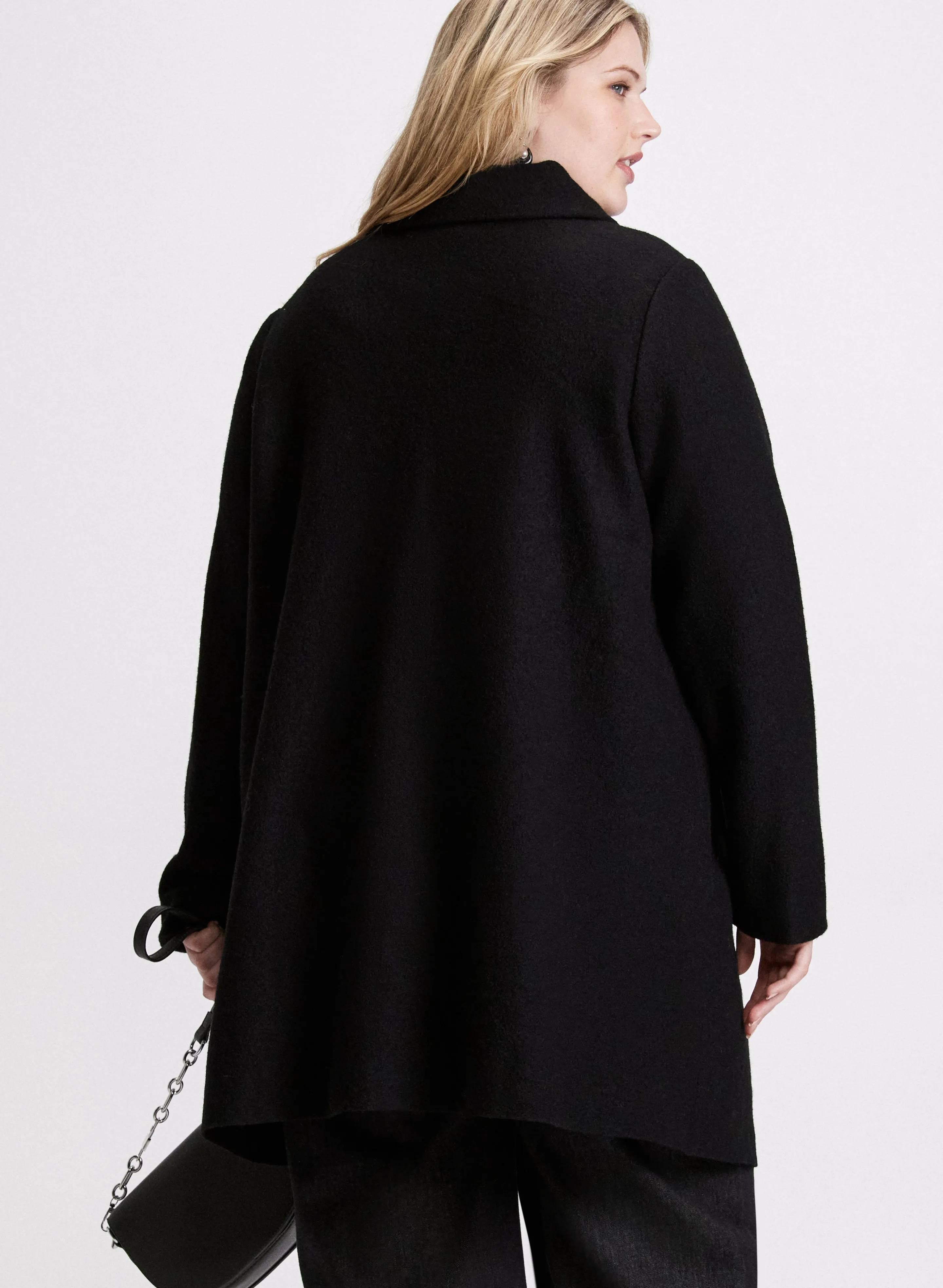 Cowl Neck Wool Coat