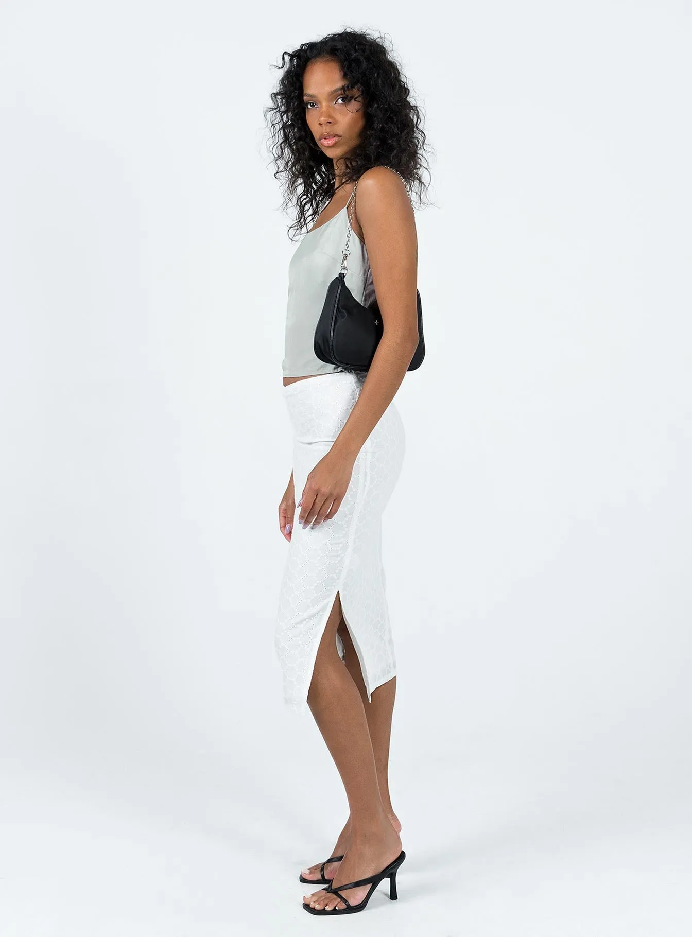 Cuatro Midi Skirt White