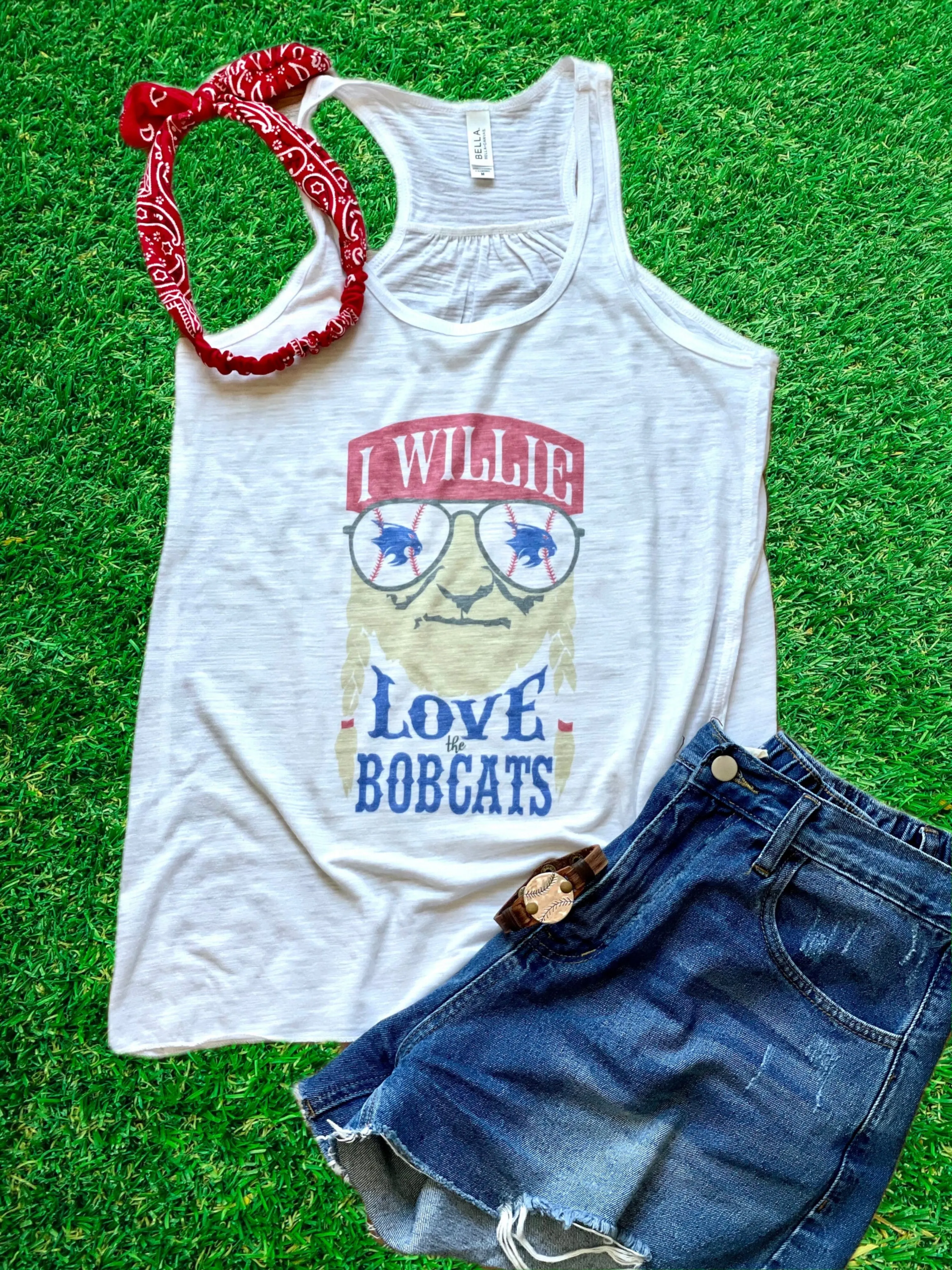 CUSTOM I Willie Love the Bobcats Tank