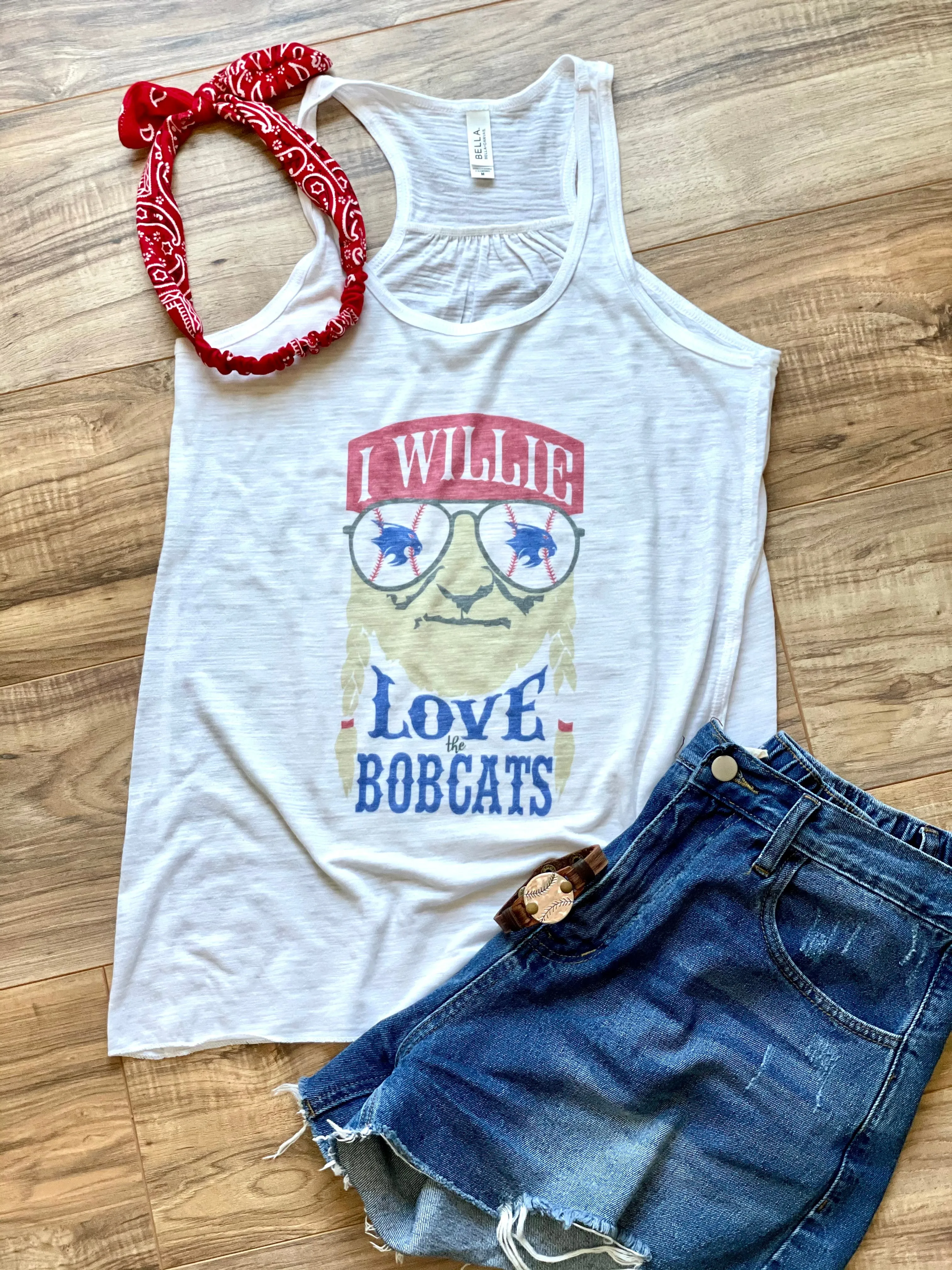 CUSTOM I Willie Love the Bobcats Tank