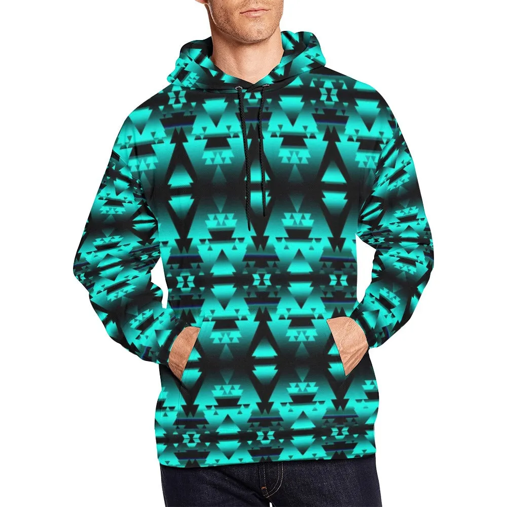 Dark Teal Winter Camp Hoodie for Men (USA Size)