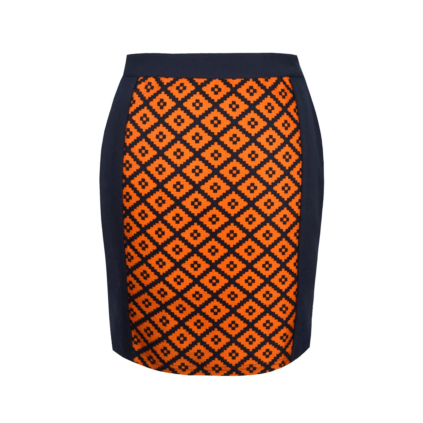 Diamond print skirt in Orange