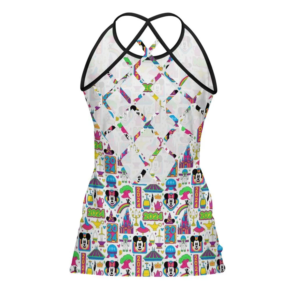 Disney 2024 Women's Criss-Cross Open Back Tank Top