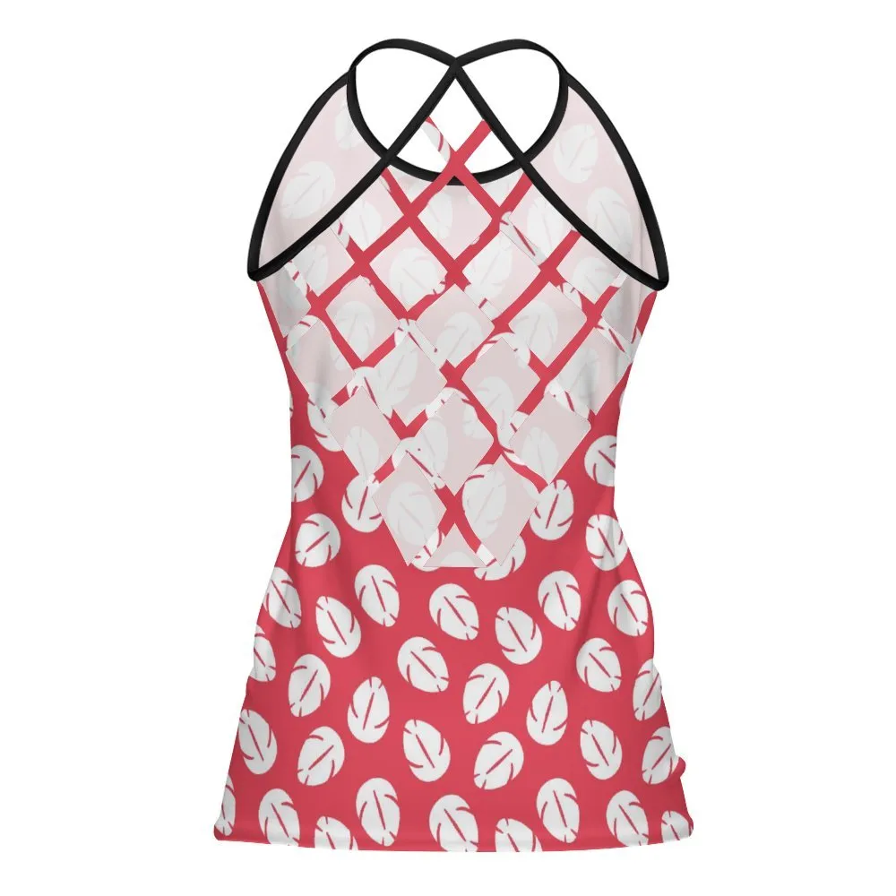 Disney Lilo And Stitch Lilo's Dress Women's Criss-Cross Open Back Tank Top