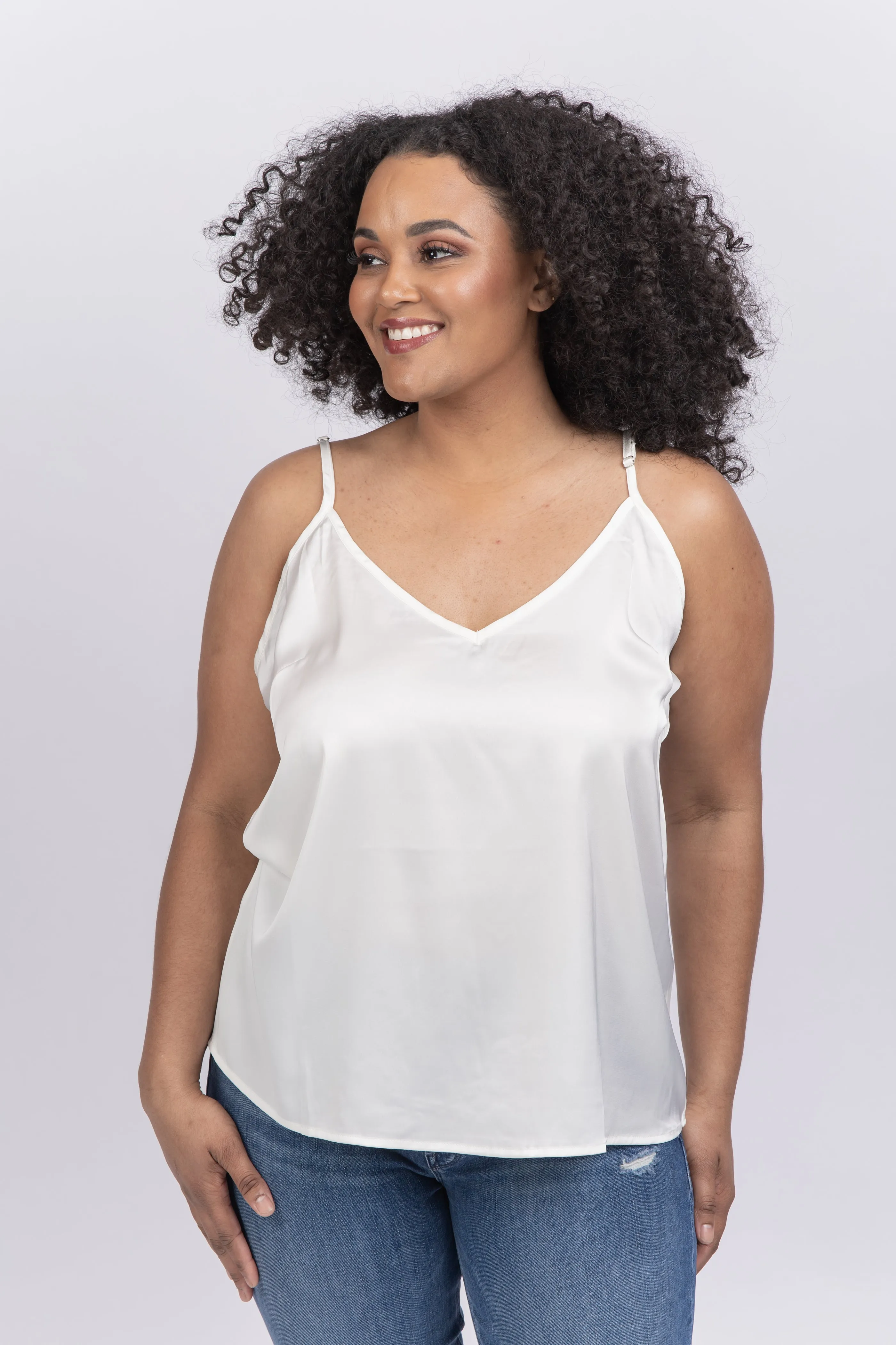 Dylan Satin Camisole White