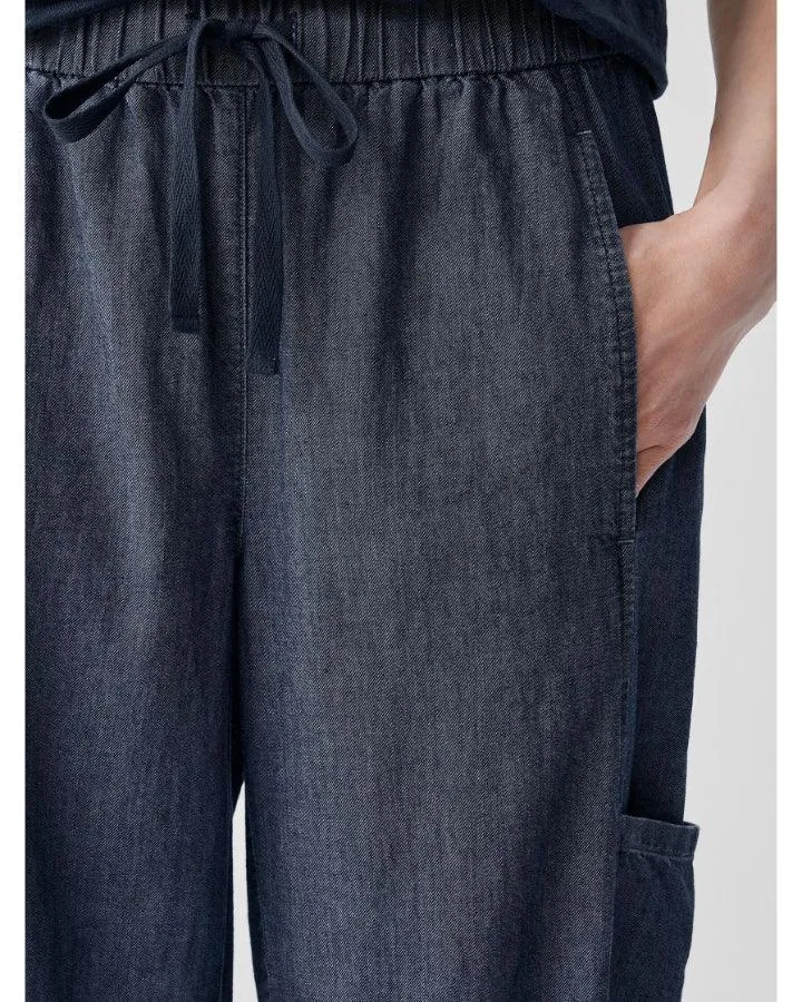 Eileen Fisher Cotton Lantern Cargo Pant