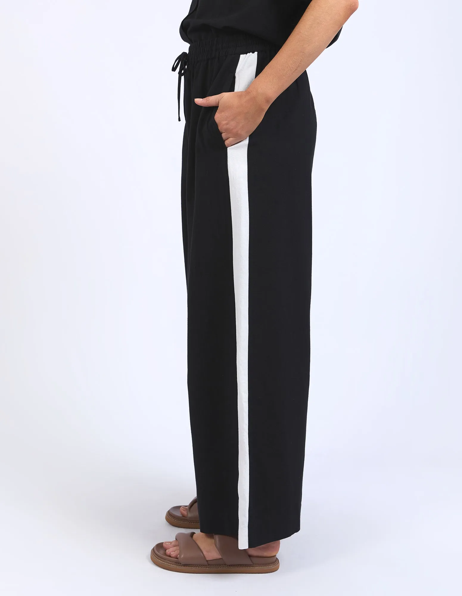 Elm Frances Stripe Pant - Black/Marshmallow