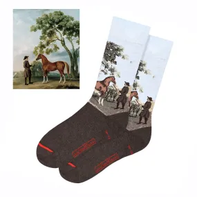 Equestrian Art Socks - Arabian Stallion by Stubbs - Men's Crew Socks