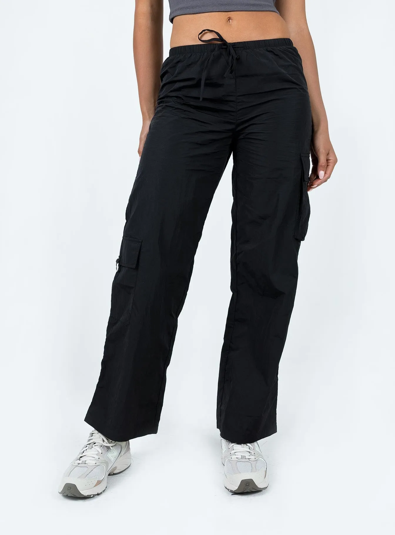 Fernando Parachute Pants Black