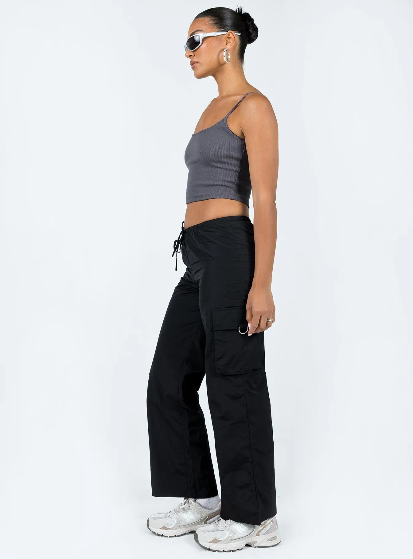 Fernando Parachute Pants Black