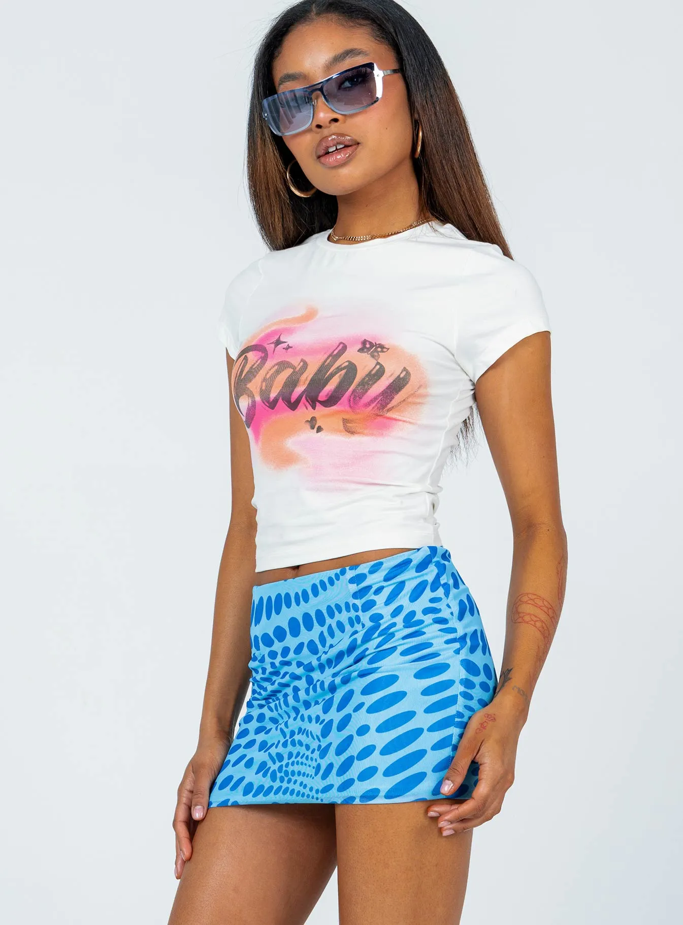 Forbidden Mini Skirt Blue