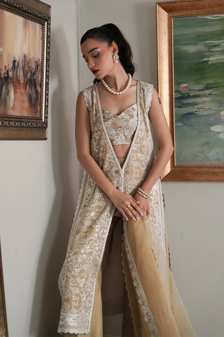 FORMALS'24 -GOLDEN Beige SET WEDDING EDIT 2024/2025  (NPA3-24427)