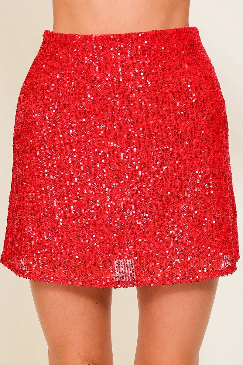 Gemma Sequin Mini Skirt