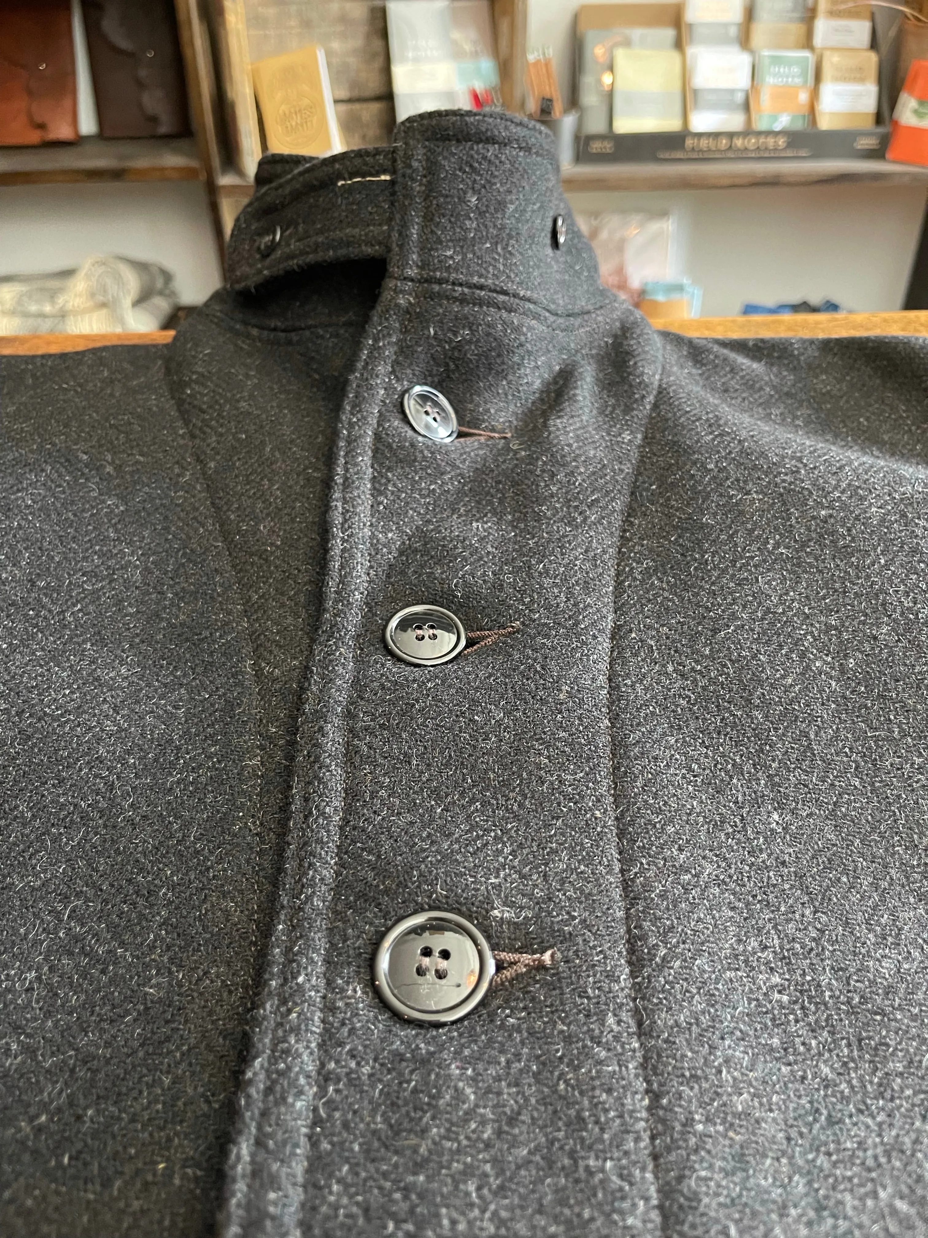 Gently Used Buzz Rickson's Submarine Wool Coat - Charcoal - 40