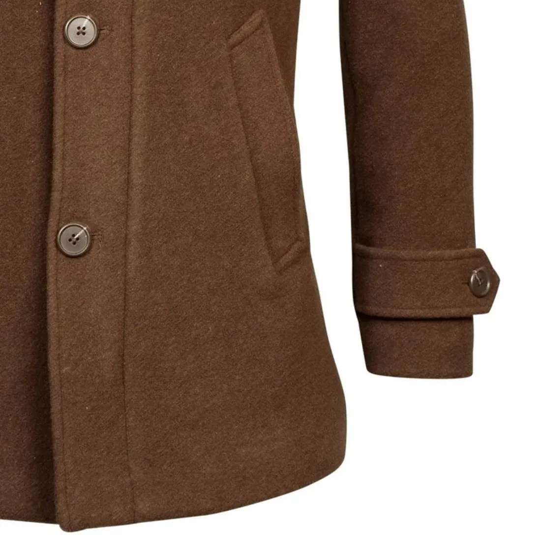 Giordano Slim Fit Wool Mix Coat Brown 222621