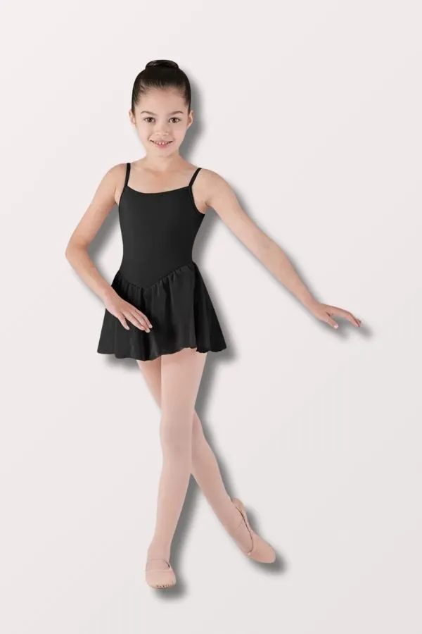 Girls Skirted Camisole Leotard - Black