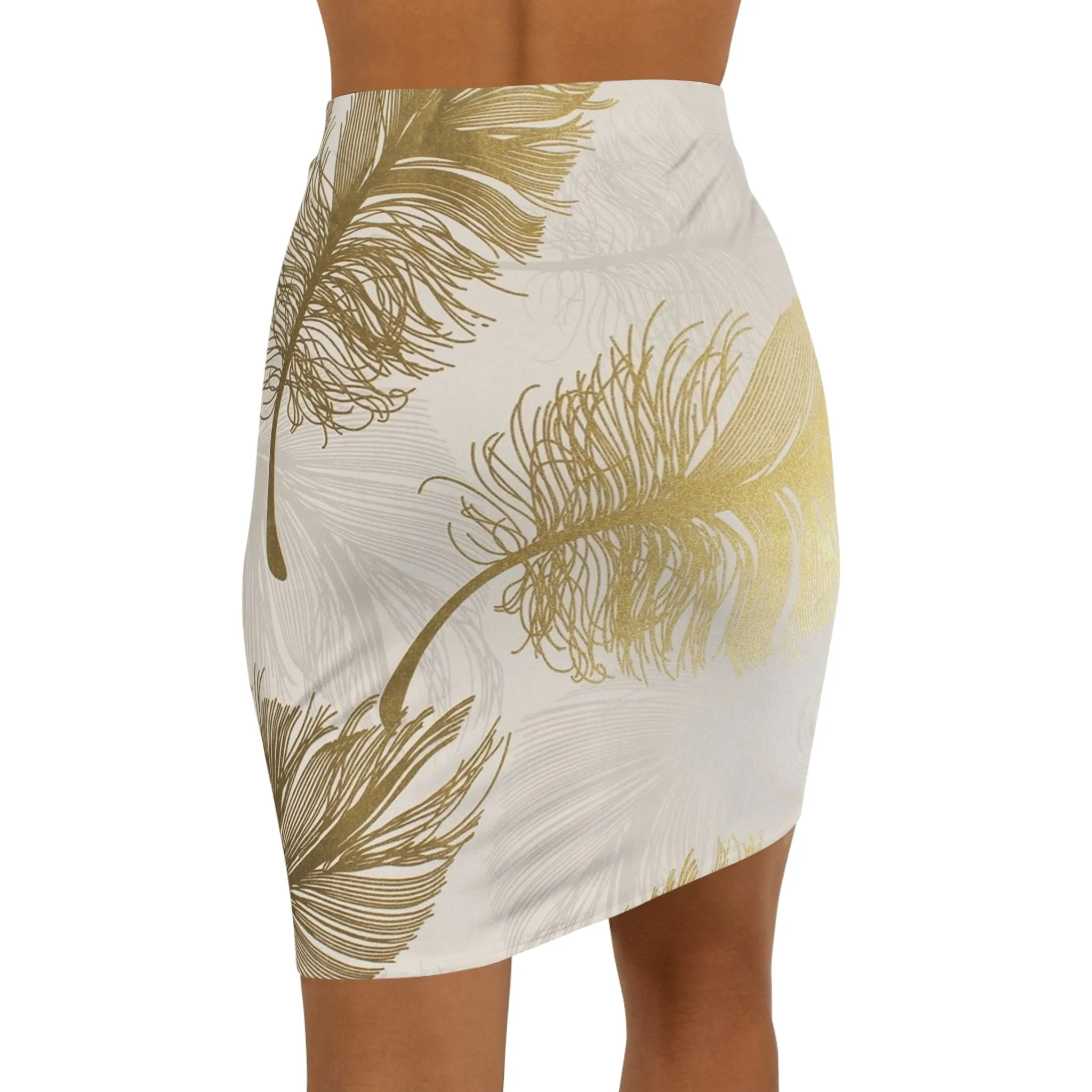 Golden Feathers - Inovax Women's Mini Skirt