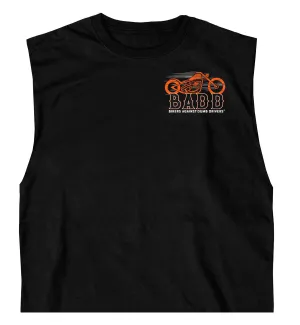 Hot Leathers GMT3453 Mens Bone Finger "Back off" Black Sleeveless Shooter Tank Top Shirt