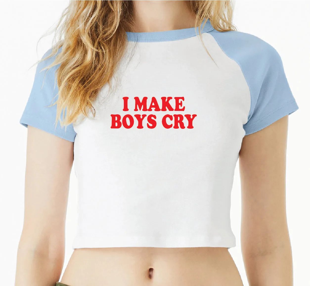 I Make Boys Cry Baby Crop Tee