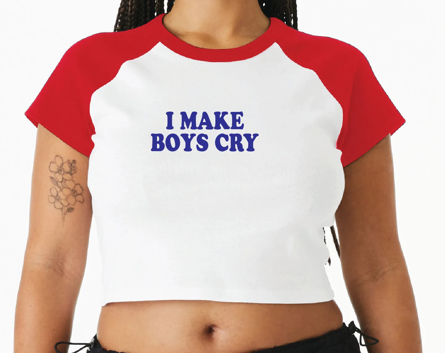 I Make Boys Cry Baby Crop Tee