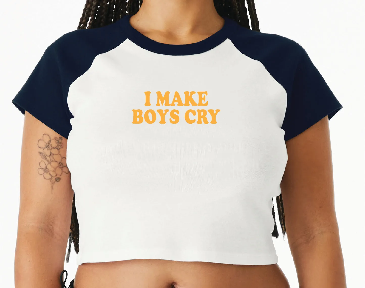 I Make Boys Cry Baby Crop Tee