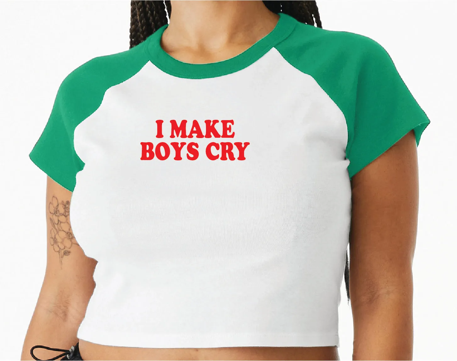 I Make Boys Cry Baby Crop Tee