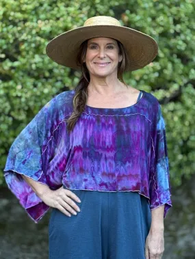 Ice Dye Poncho Top