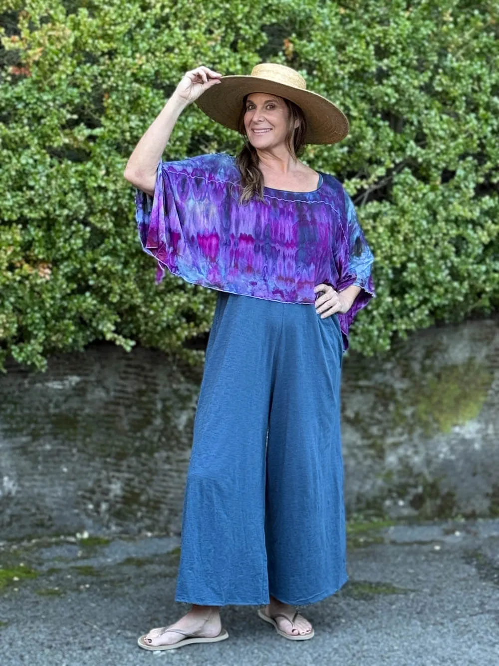 Ice Dye Poncho Top