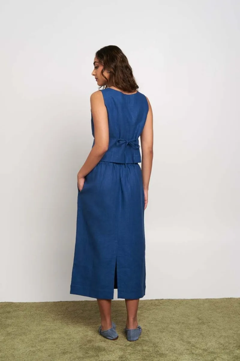 Ikigai Indigo Organic Cotton Vest- Indigo