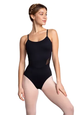 Intermezzo Mesh Cutout Camisole Leotard (Black)