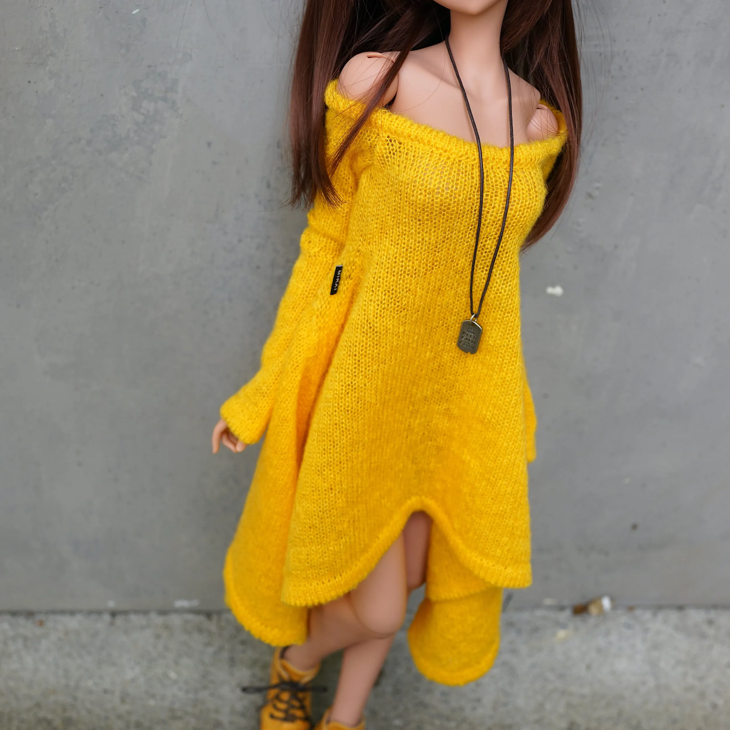 Irregular Hem Sweater (Yellow)