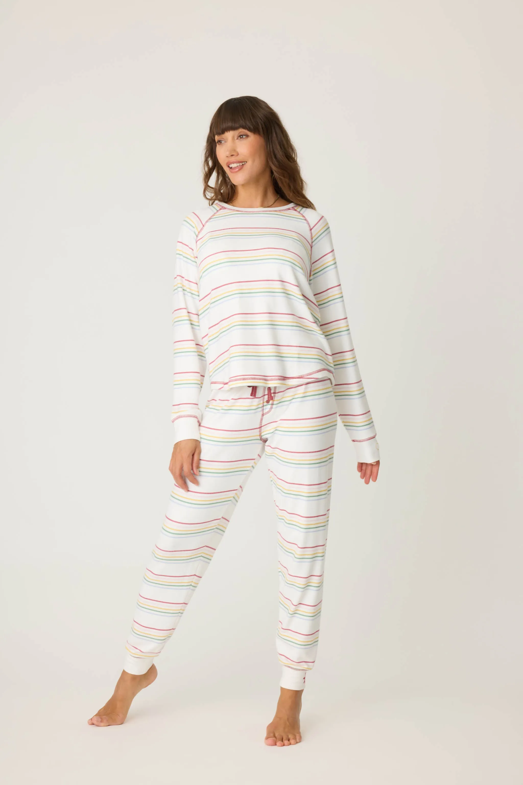 Joy To The World Waffle Thermal PJ Set